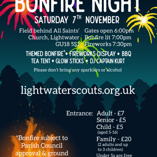Lightwater Scouts Bonfire Night 2026